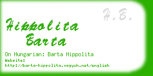 hippolita barta business card